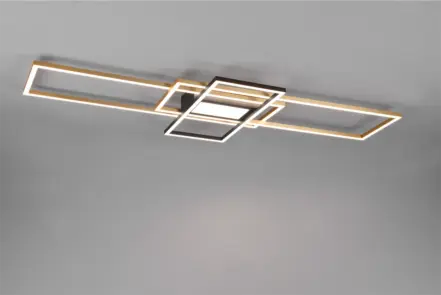 Φωτιστικό Οροφής Trio Lighting IRVINE  LED 60W  7100lm 3000 - 6500K Ορείχαλκος Ματ Μεταλλικό Τηλεχειριζόμενο Dimmable - 620010408