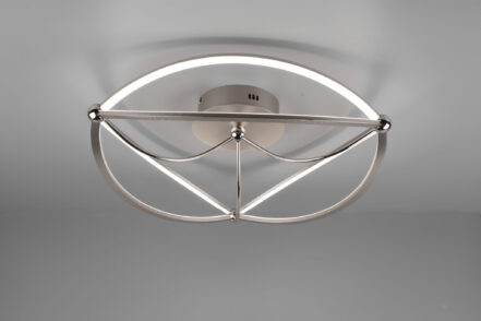 Φωτιστικό Οροφής Trio Lighting LED 42W  Νίκελ Ματ Μεταλλικό Step Dimmable 5100lm 3000K  621290107