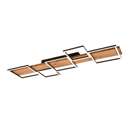Φωτιστικό Οροφής Trio Lighting HARPER  LED, 42W · 5700lm, 3000K Μαύρο Ματ Μεταλλικό, Step Dimmable - 622910532
