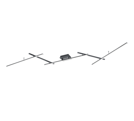 Φωτιστικό Οροφής Trio Lighting  LED 22W Μαύρο Ματ Μεταλλικό Dimmable 2600lm  RGB+2700-6500K - 628410532