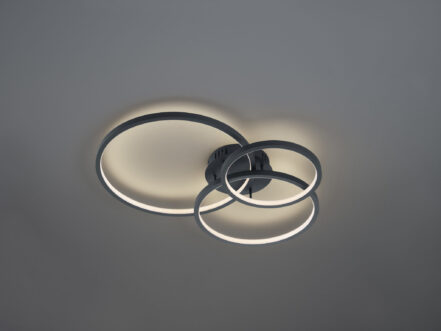 Φωτιστικό Οροφής Trio Lighting LED 36W  Ανθρακί Μεταλλικό 3000lm RGBW 3000 - 6000K  652710342