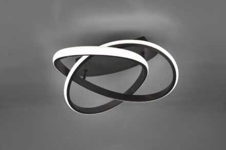 Φωτιστικό Οροφής Reality LED 18W  Μαύρο Ματ Μεταλλικό Step Dimmable 2400lm 3000K  R62051132