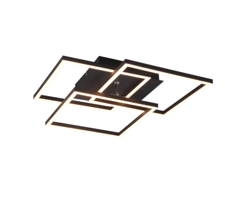 Φωτιστικό Οροφής MOBILE Reality LED 28W Μαύρο Ματ Τηλεχειριζόμενο Dimmable 3200lm CCT - R62883132