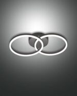 Φωτιστικό Τοίχου  Fabas Luce Giotto LED 36W  Μαύρο Dimmable  3780lm Θερμό 3000K - 3508-22-101