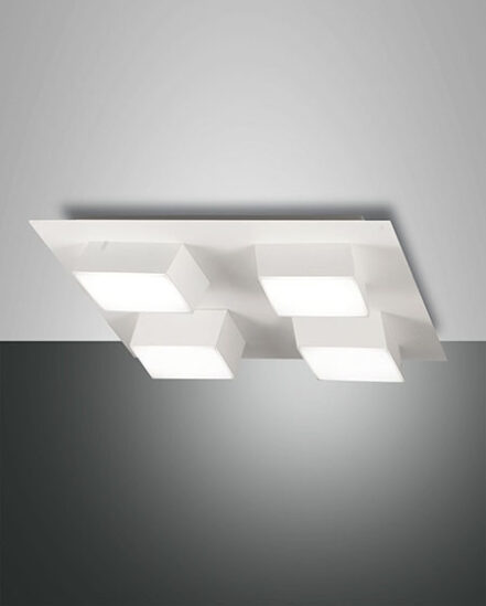Φωτιστικό Οροφής  Fabas Luce Lucas LED 48W  Λευκό Dimmable  4160lm Θερμό 3000K - 3601-84-102