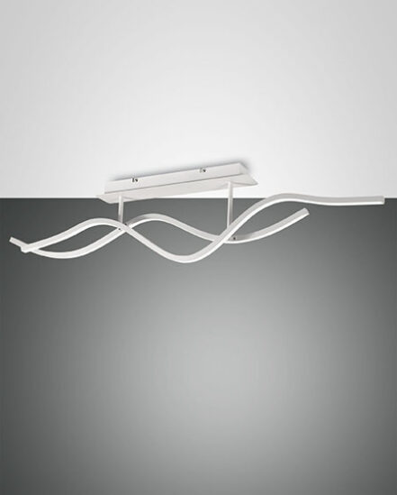 Φωτιστικό Οροφής  Fabas Luce Sinuo LED 36W  Λευκό Steps dimmable  3880lm Θερμό 3000K - 3666-65-102